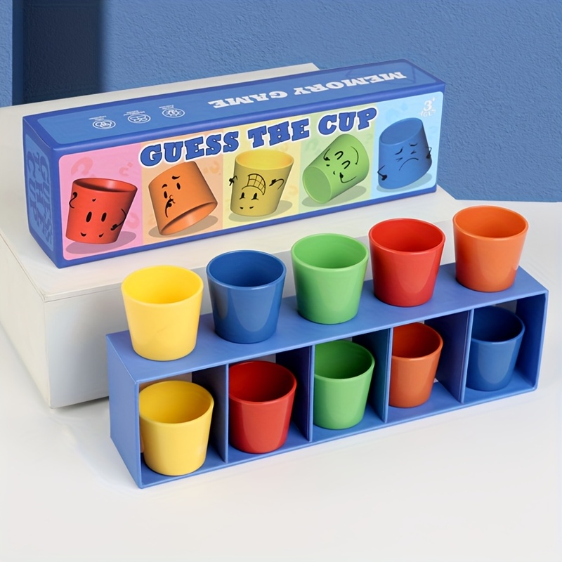 Kids Education Group - 子供用マルチカラーカップマッチングゲーム - グループパーティー知能チャレンジモンテッソーリ早期学習用教育玩具