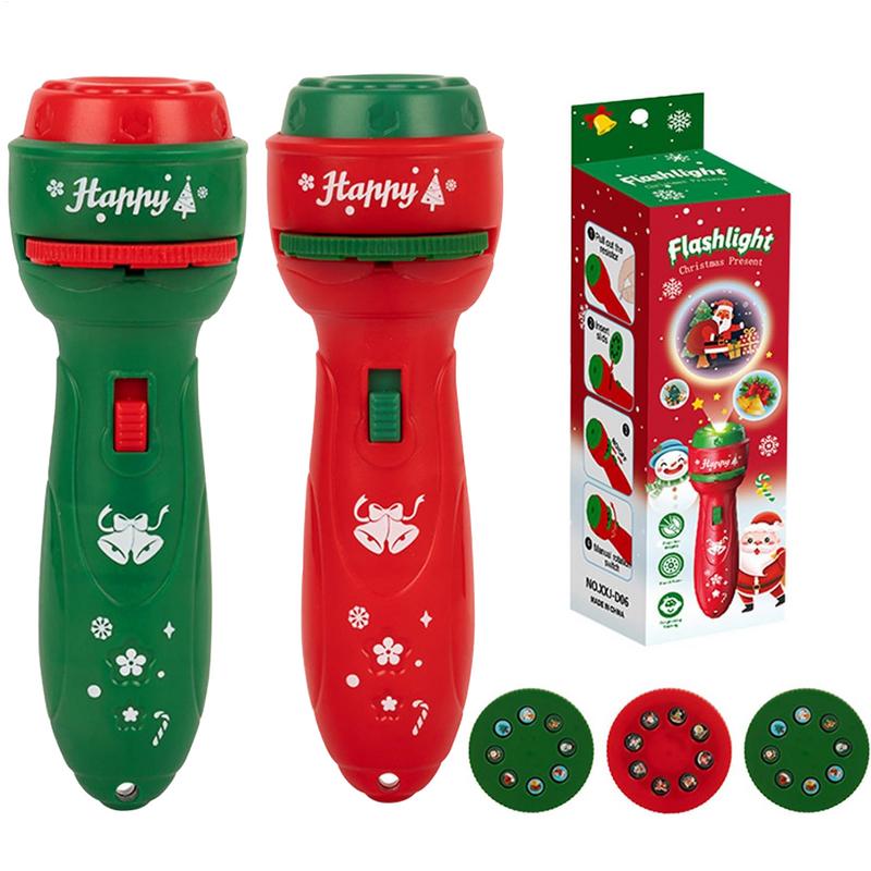 Kids Education Images - クリスマスハンドヘルド懐中電灯プロジェクションランプ早期教育玩具画像認識、認知、楽しい漫画プロジェクターギフト子供向け