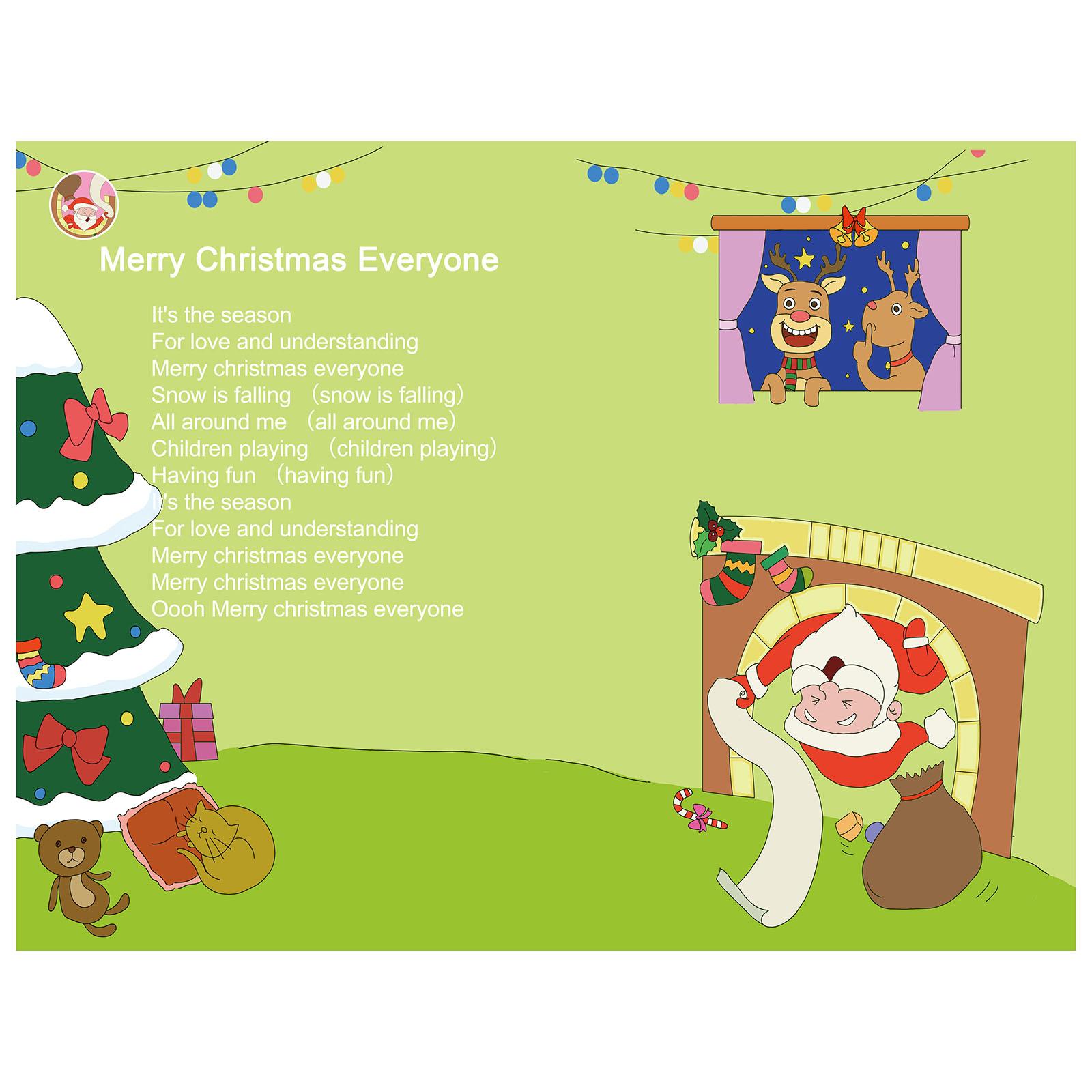 Kids Education Rhymes - インタラクティブな子供用サウンドブック ホリデー10曲 クリスマス童謡 知育玩具 キッズ ベビー