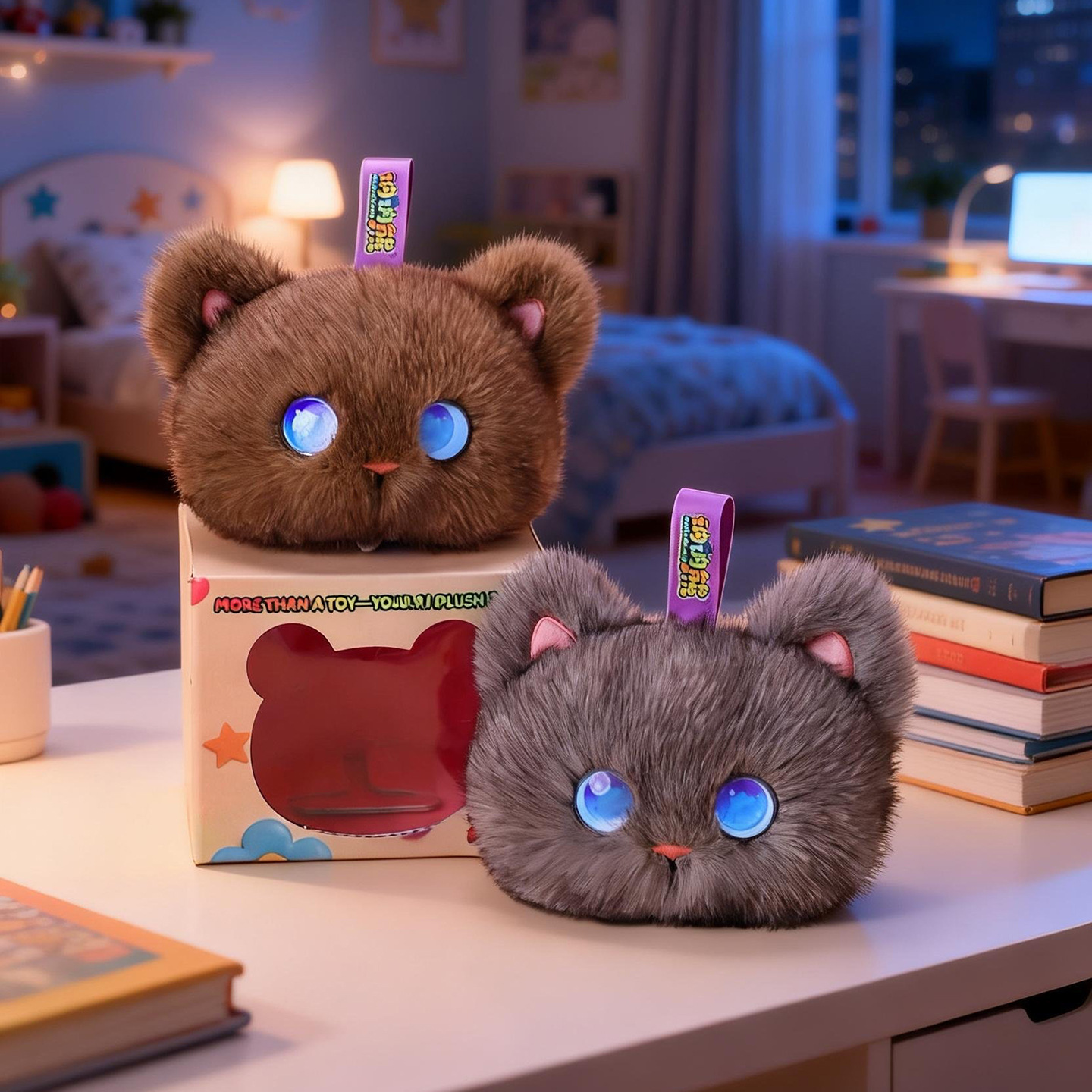 Kids Education Toys - トボットAIぬいぐるみ猫のおもちゃ、インタラクティブな感情的な仲間、ロボットぬいぐるみ、子供向け教育的、流行の子供用ぬいぐるみ