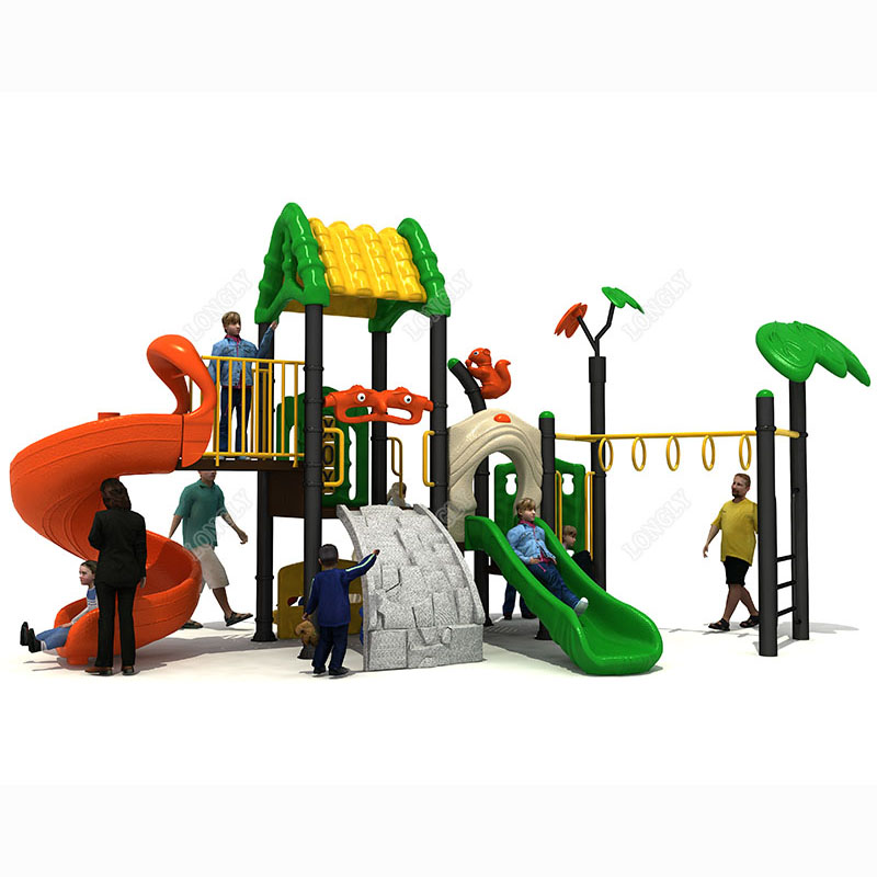 Kids Education Design - 最新の屋外遊具プラスチック製滑り台デザイン、子供向け遊園地施設、庭、住宅、学校、教育施設向けLLDPE製