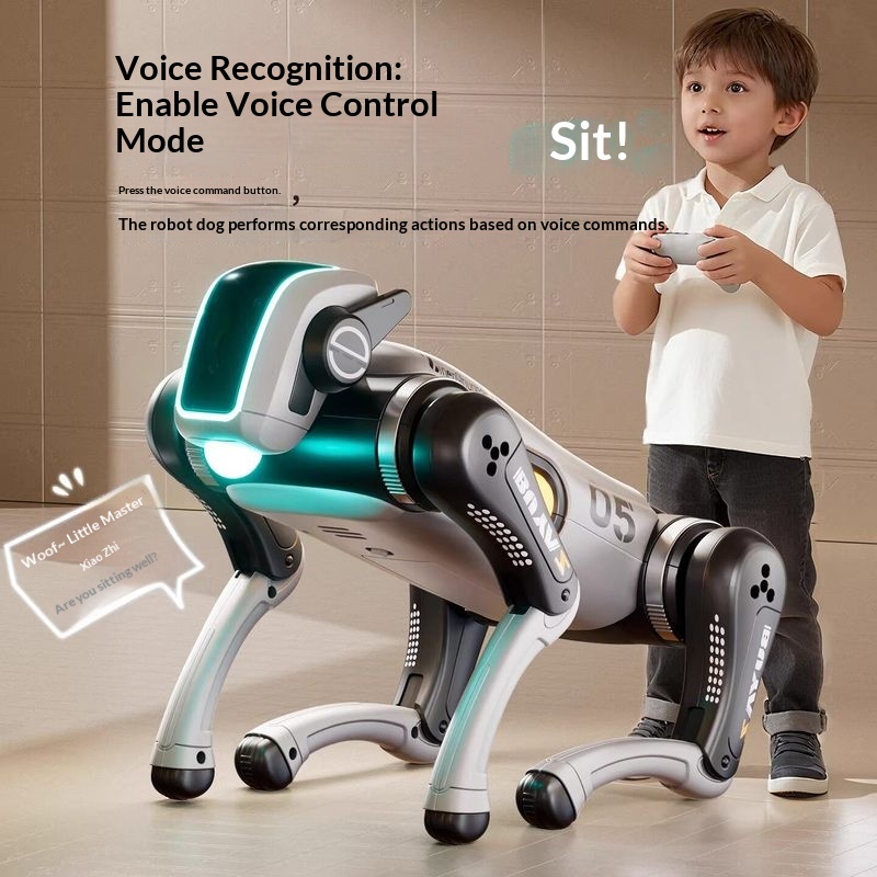 Kids Education Related - AI リモコンロボット犬ドイツ語音声制御電気機械教育インタラクティブおもちゃ男の子子供の誕生日プレゼント