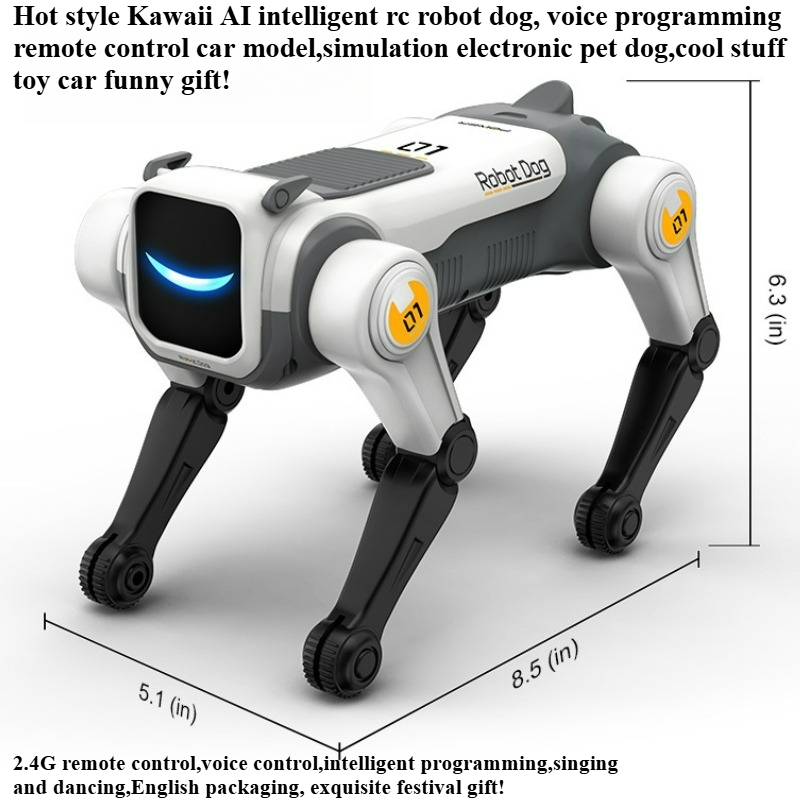 Kids Education Toys - クールなおもちゃの車、面白いギフト-ホットで可愛いAIインテリジェントRCロボット犬、リモコンカー、電子ペット犬、子供向けRCカーのおもちゃ
