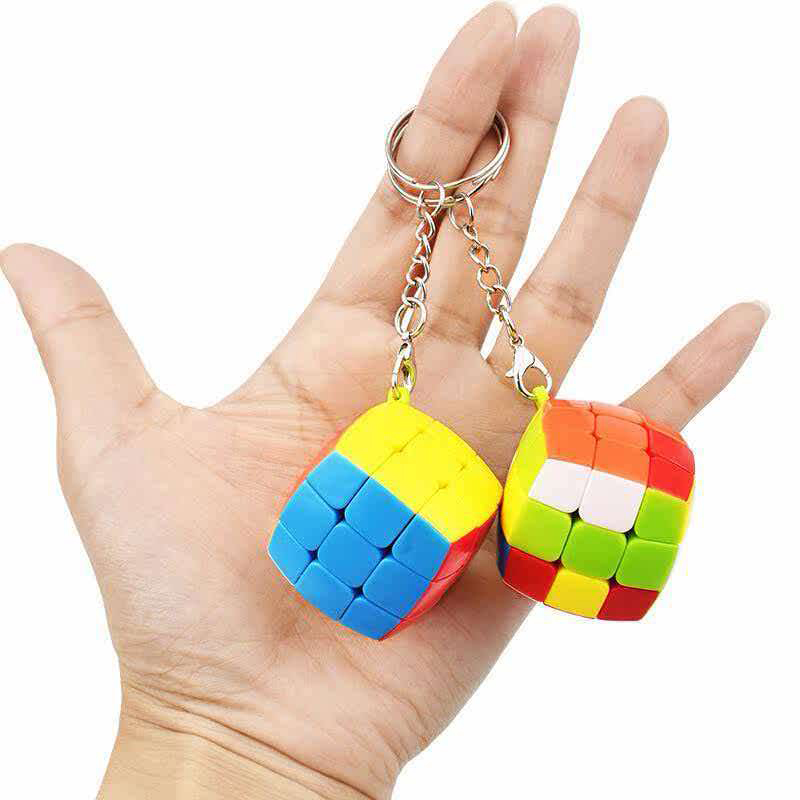 2個入り ミニ3x3スピードキューブキーホルダー キーリング - Kids Education Related のレビューと価格