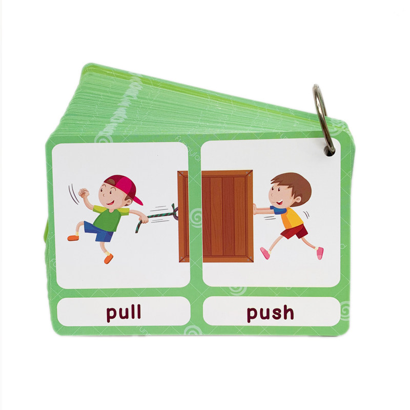 100組の反対語フラッシュカード 英語語彙カード 子供向け  - Kids Education Toys のレビューと価格