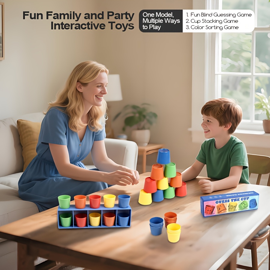 子供用マルチカラーカップマッチングゲーム - グループパーテ - Kids Education Group のレビューと価格