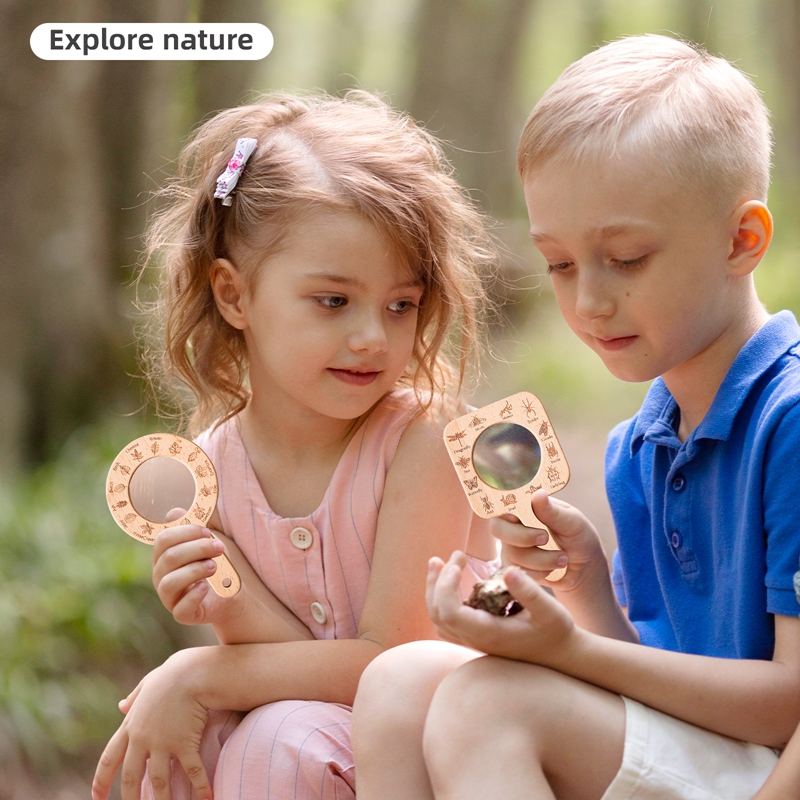 木製拡大鏡セット 動物・植物探検 アウトドア教育玩具 赤ちゃ - Kids Outdoor Education のレビューと価格