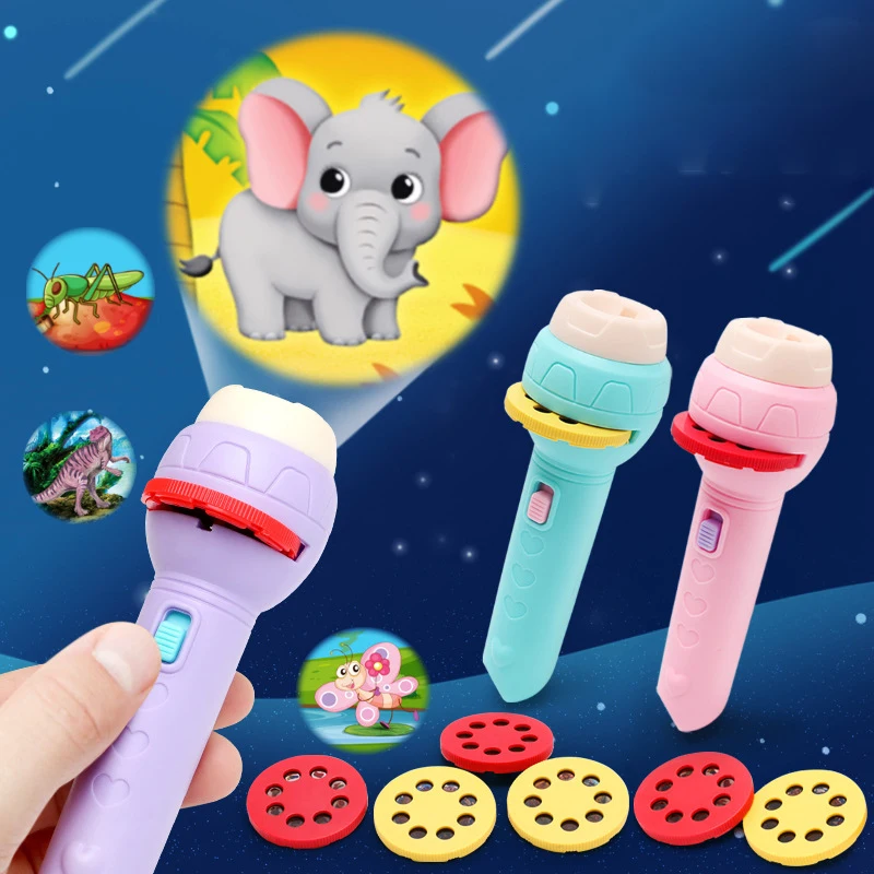 120枚の画像スライド付きキッズライトプロジェクショントーチ - Kids Education Images のレビューと価格