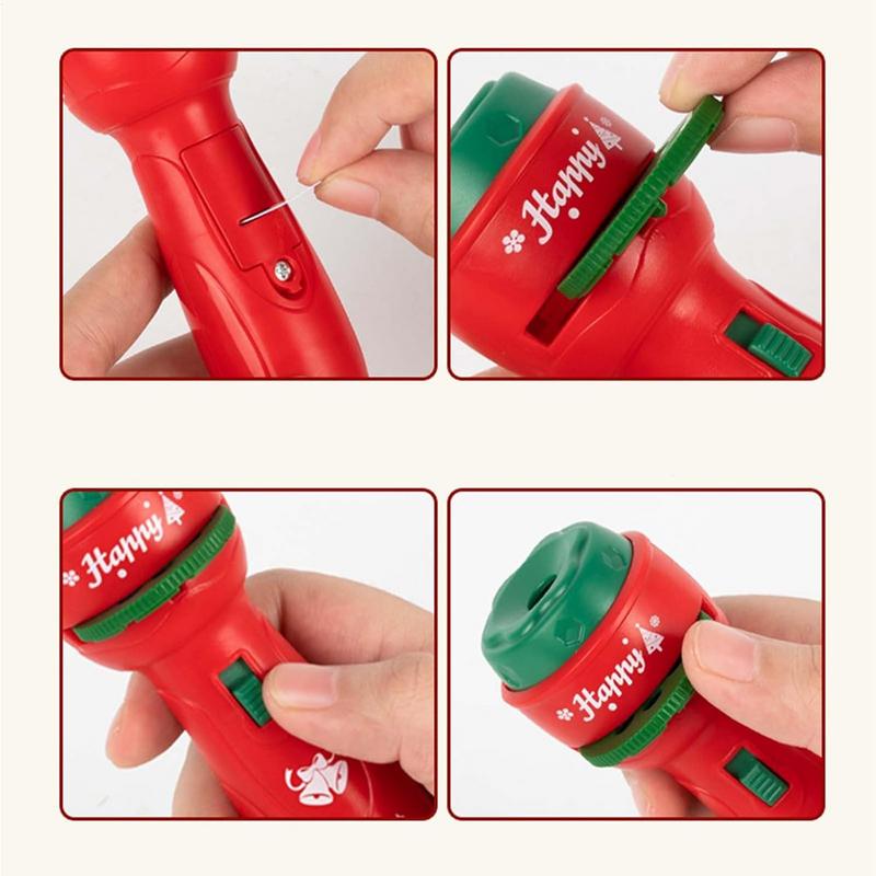 クリスマスハンドヘルド懐中電灯プロジェクションランプ早期教育 - Kids Education Images のレビューと価格