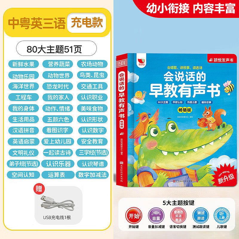 子供向け広東語童謡タッチサウンドブック、指で操作する早期教育 - Kids Education Rhymes のレビューと価格