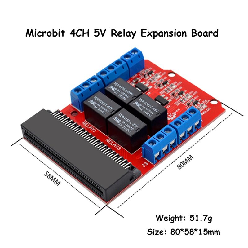 TCE Microbit 4チャンネルリレーモジュールシール - Kids Education Channel のレビューと価格