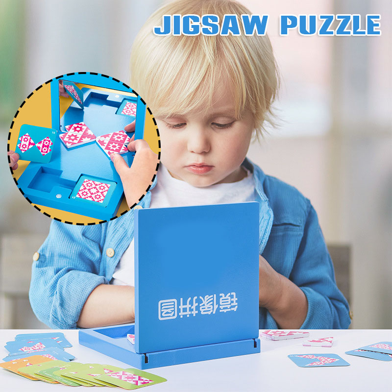 鏡像パズル木製ジグソー幾何学ロジックゲーム形状認識早期教育玩 - Kids Education Images のレビューと価格