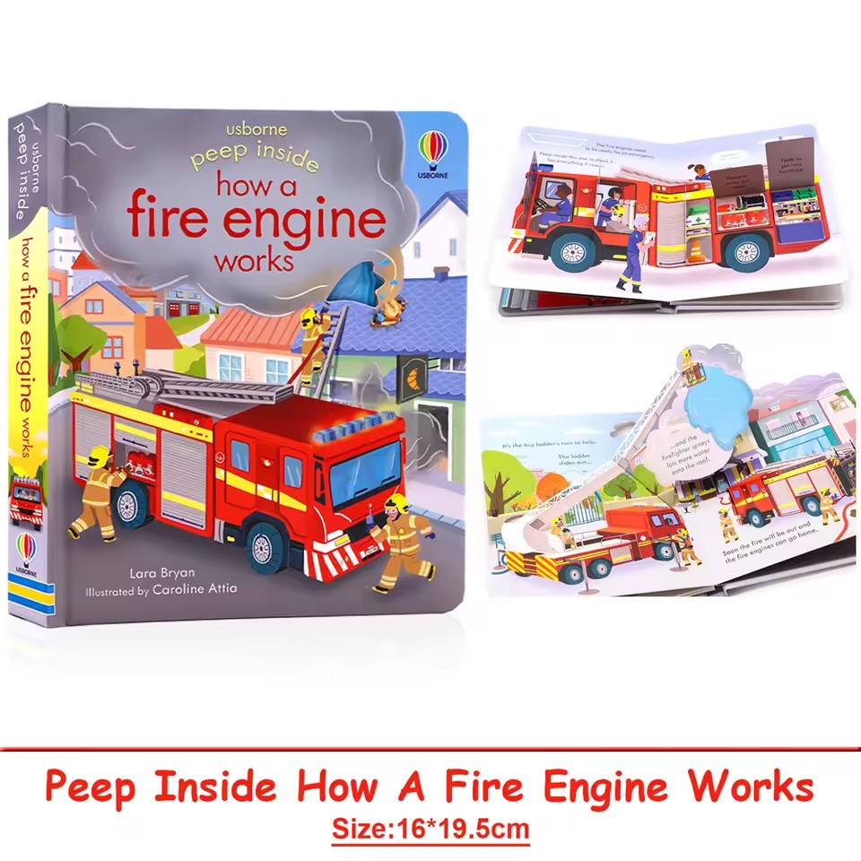 Usborne ピープインサイド 消防車の仕組みを知る 3D - Kid Educational のレビューと価格