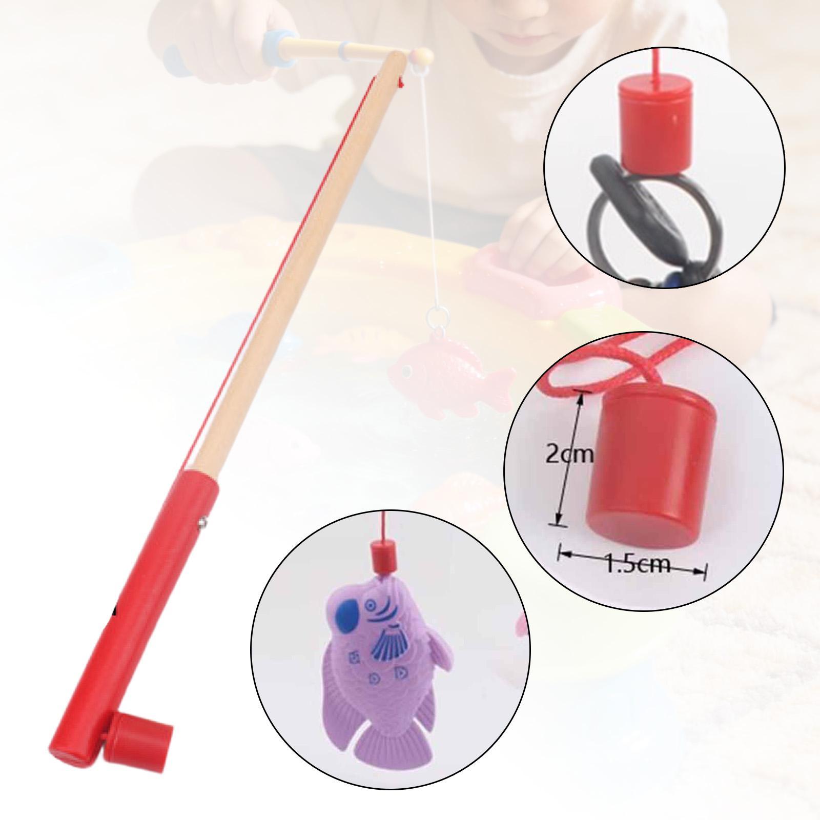 子供用釣り竿おもちゃ 木製釣り竿 教育玩具 家族向け パーテ - Kids Education Group のレビューと価格