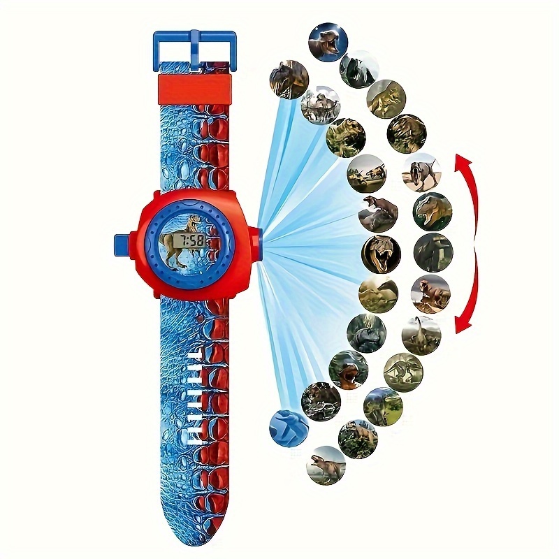 子供用恐竜プロジェクターウォッチ - 24枚の画像懐中電灯と - Kids Education Images のレビューと価格