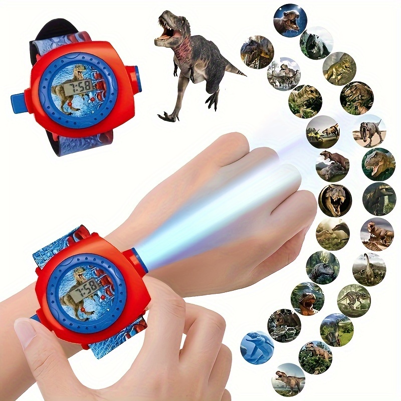 子供用恐竜プロジェクターウォッチ - 24枚の画像懐中電灯と - Kids Education Images のレビューと価格