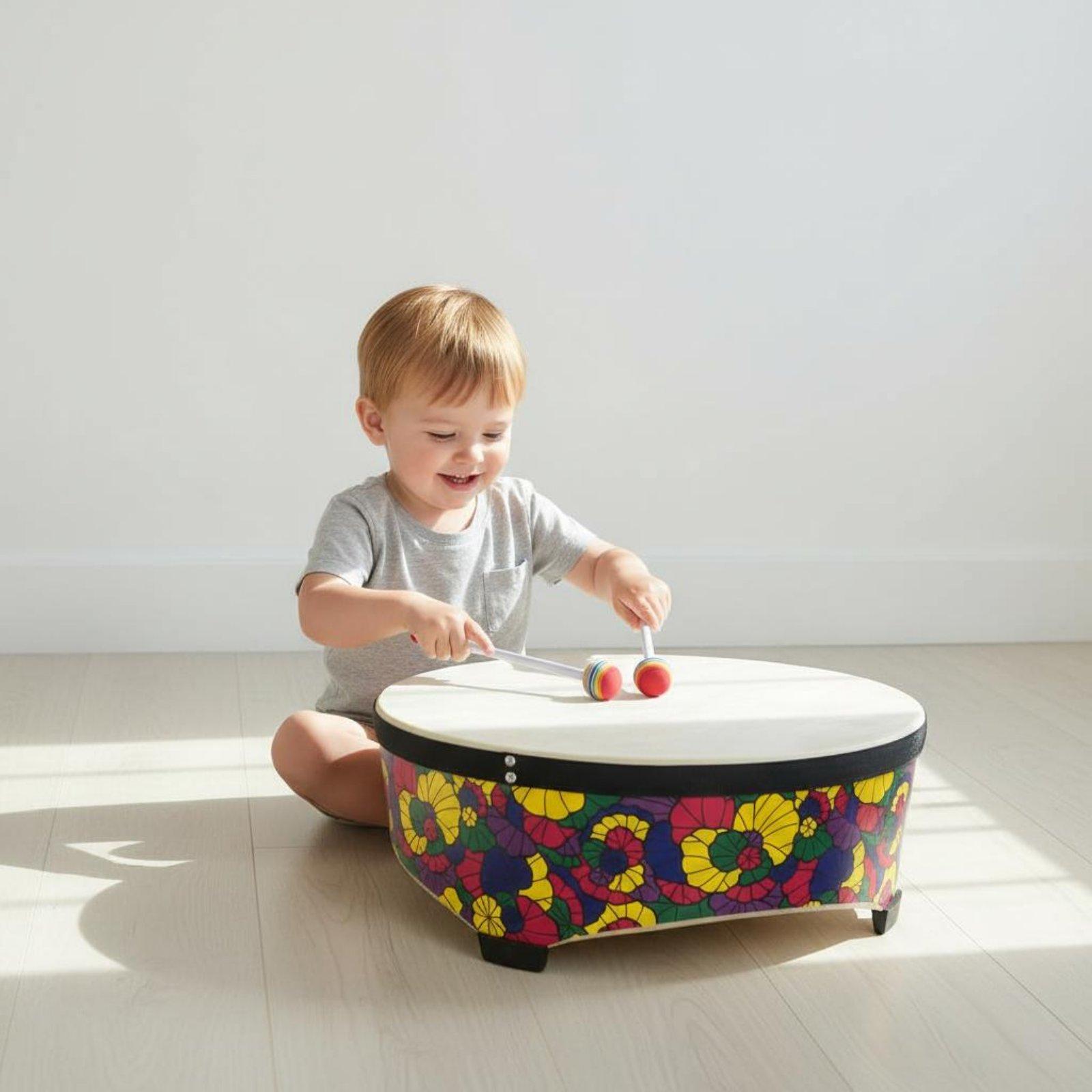 22インチ木製キッズフロアドラム早期音楽教育用打楽器、グルー - Kids Education Group のレビューと価格