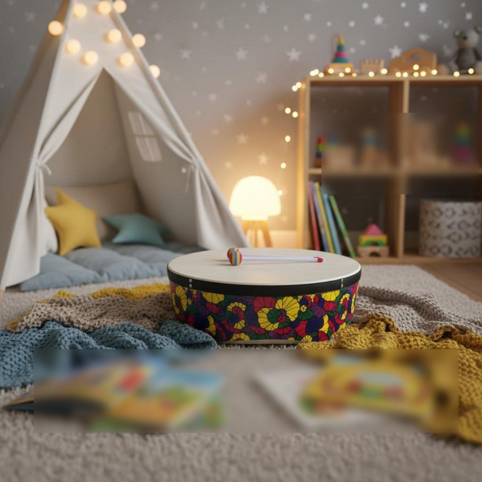 22インチ木製キッズフロアドラム早期音楽教育用打楽器、グルー - Kids Education Group のレビューと価格