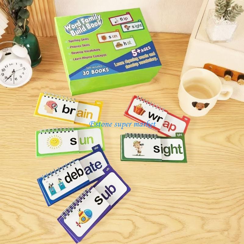090B 語彙フラッシュカード 30 読み韻フリップブック、 - Kids Education Rhymes のレビューと価格