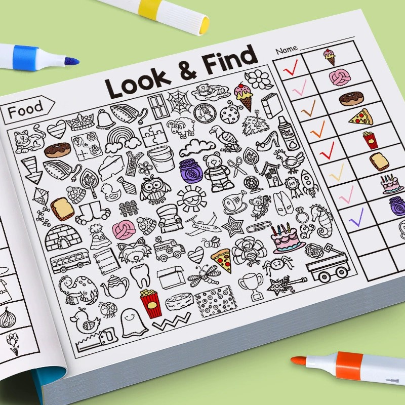 幼児向け探しと見つける塗り絵 32ページ 早期教育アクティビ - Kid Educational のレビューと価格