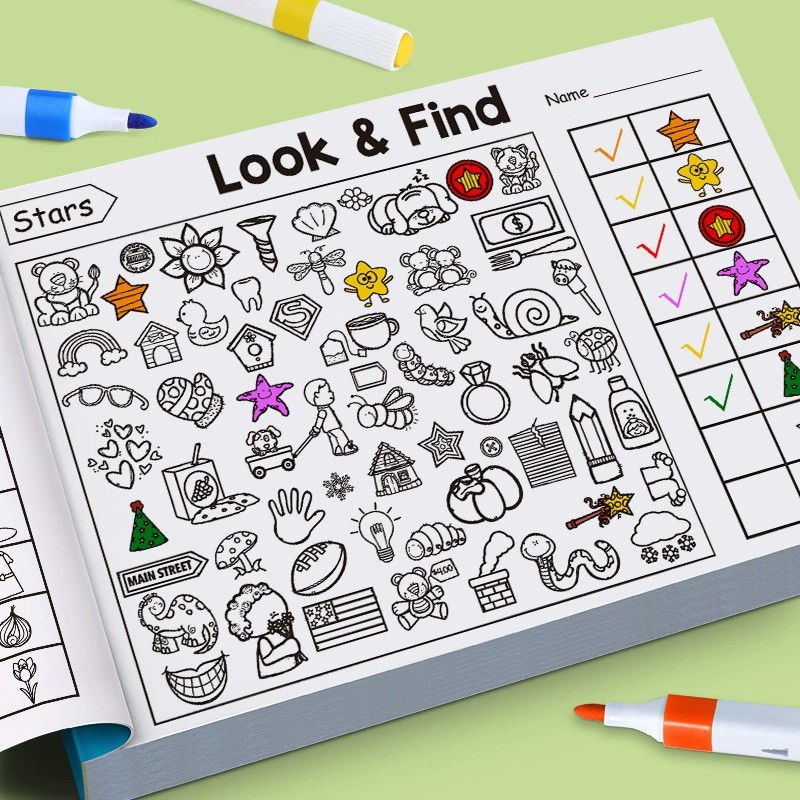 幼児向け探しと見つける塗り絵 32ページ 早期教育アクティビ - Kid Educational のレビューと価格