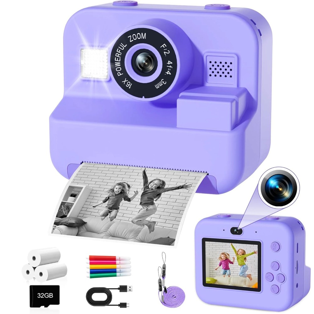 教育用サーマルインスタントプリントカメラ 32Gカード付き、 - Kids Education Images のレビューと価格