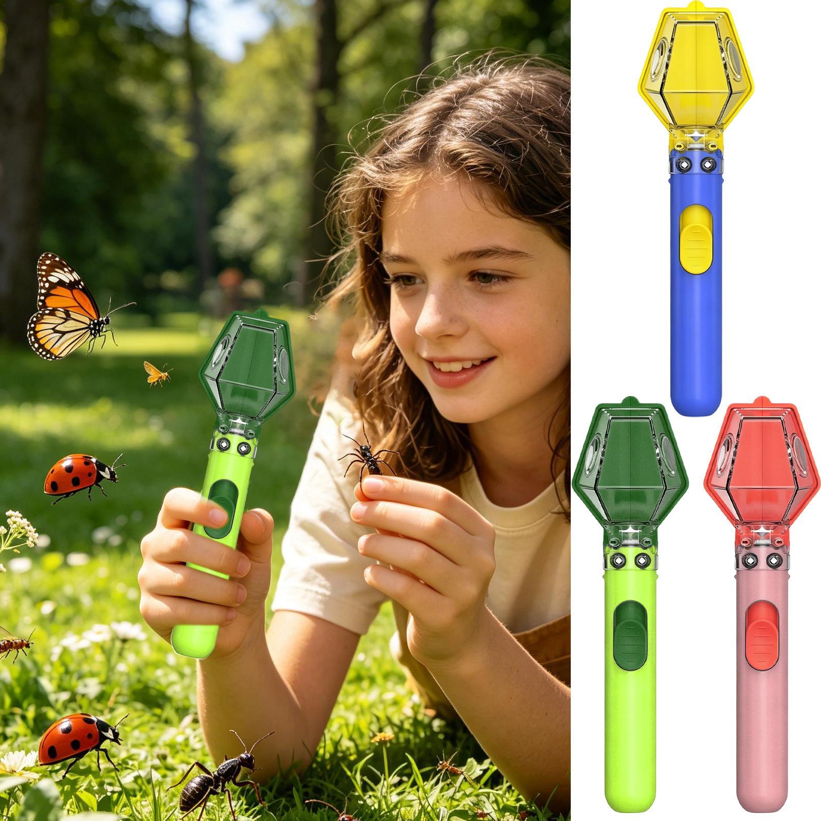 多機能ポータブル昆虫キャッチャー プッシュ式透明観察ボックス - Kids Outdoor Education のレビューと価格