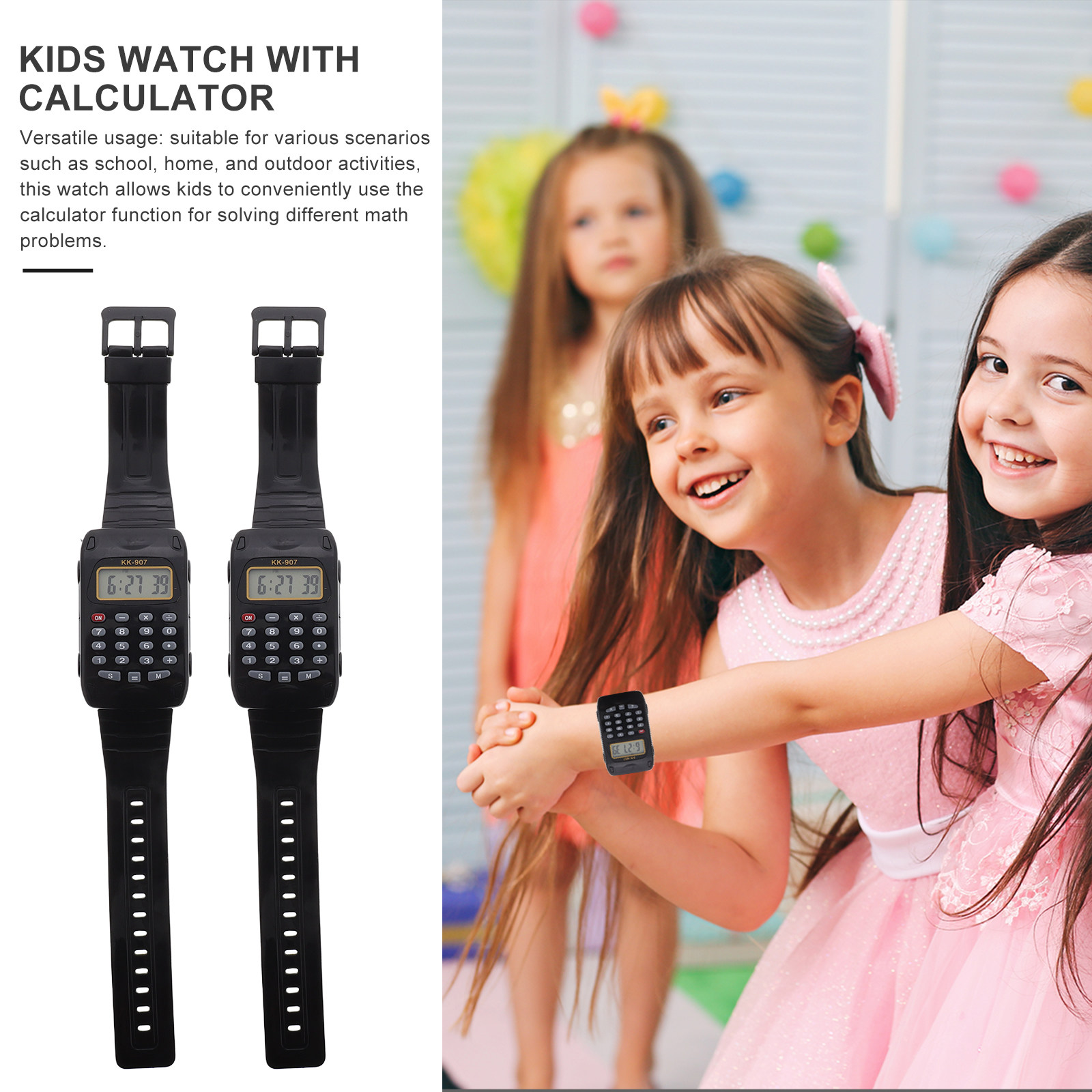 2個セット 子供用電卓腕時計 デジタル多機能腕時計 クリアデ - Education Kids Ru のレビューと価格