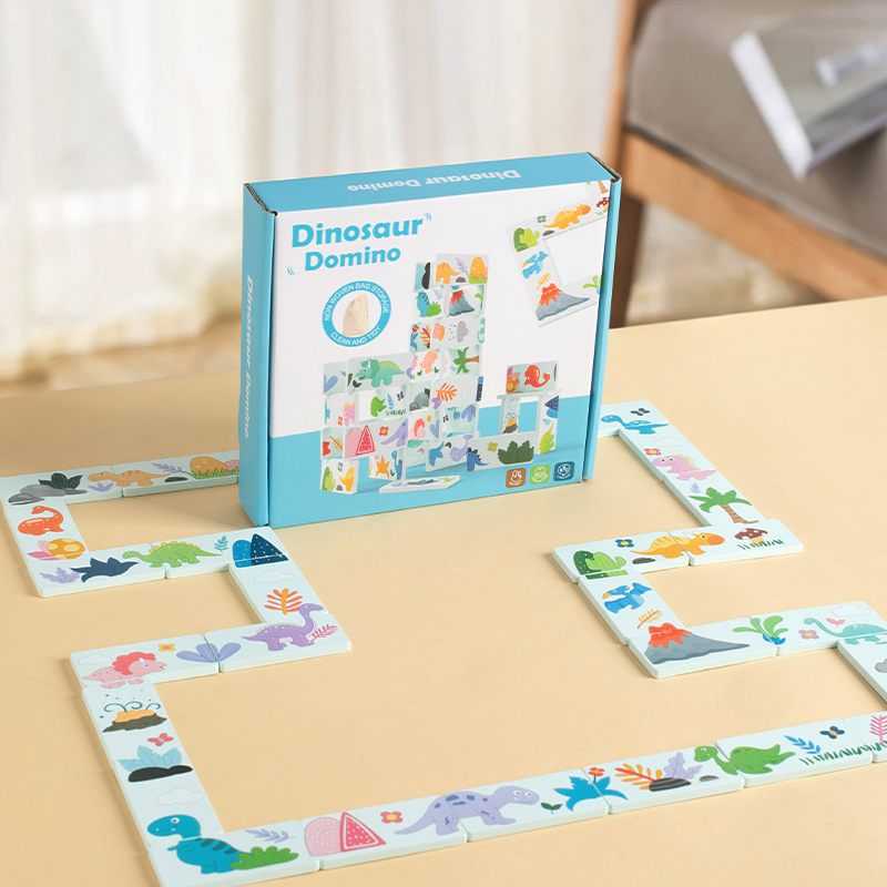 木のおもちゃ恐竜ドミノ動物シャドウペアリングリレーゲーム一致 - Kids Education Images のレビューと価格