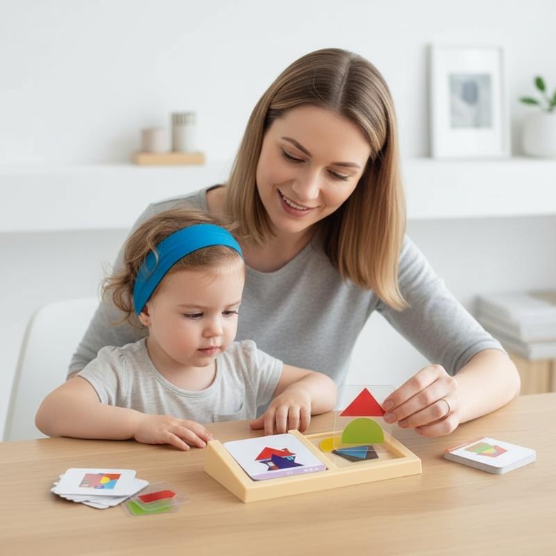 1セット教育用ハウスデザインロジックゲーム幾何学的形状パズル - Kids Education Design のレビューと価格