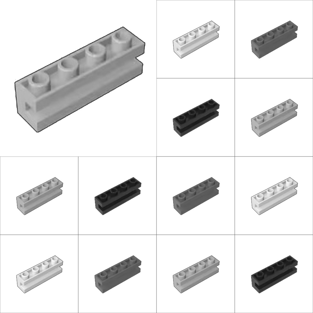50 個 2653 改造 1x4 チャンネル付きビルディング - Kids Education Channel のレビューと価格
