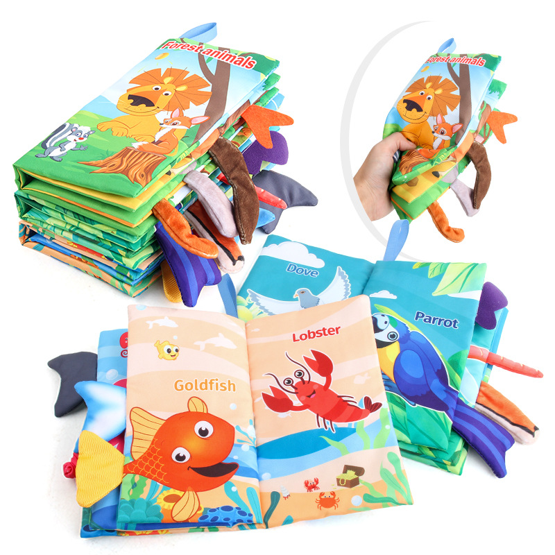 新しい赤ちゃん布の本視覚と聴覚トレーニング早期教育玩具子供漫 - Kids Early Education Books のレビューと価格
