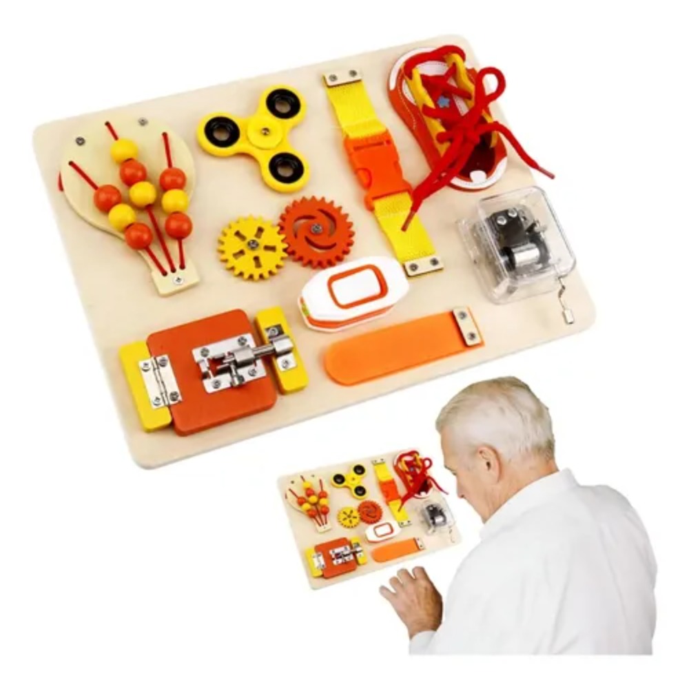 モンテッソーリ木製ビジーボードおもちゃ、幼児向け感覚教育フィ - Kids Education Toys のレビューと価格