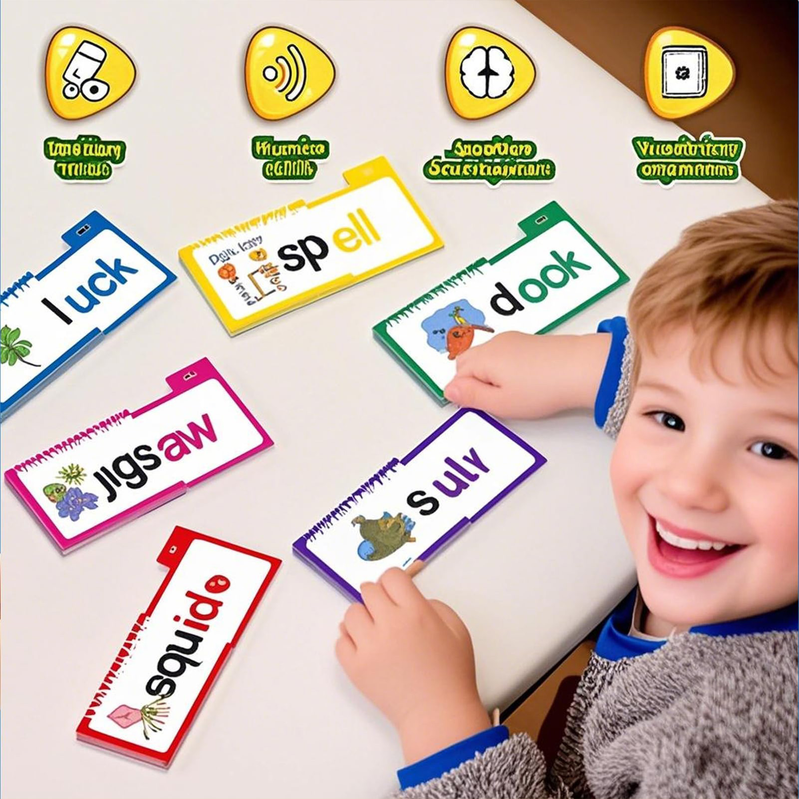 早期読み書き能力開発のためのラミネート加工されたフォニックス - Kids Education Rhymes のレビューと価格