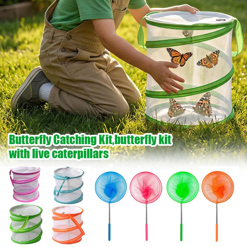 子供用蝶捕りキット 折りたたみ式メッシュ昆虫飼育ケージ 拡張 - Kids Outdoor Education のレビューと価格