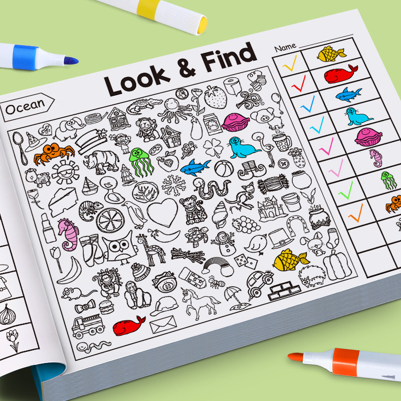 子供向け検索アクティビティブック 子供向け隠された物体の塗り - Kids Early Education Books のレビューと価格