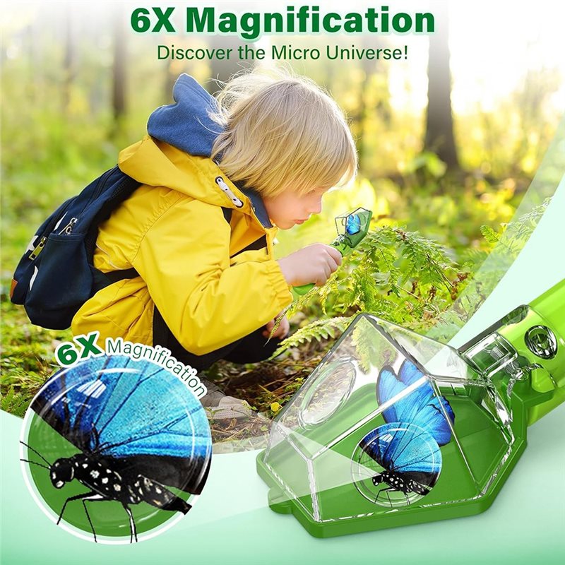 子供用バグキャッチャー - 虫捕りキット、6倍拡大鏡付き - - Kids Outdoor Education のレビューと価格