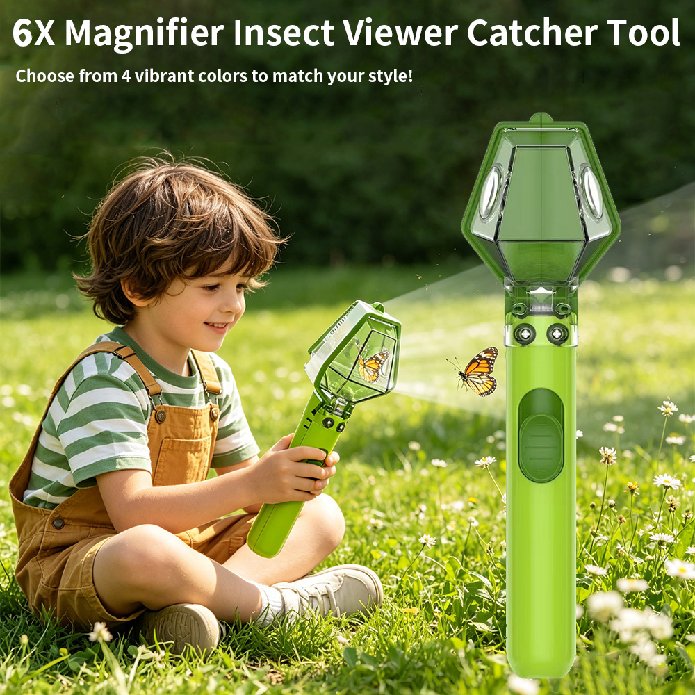 6倍拡大鏡付き子供用虫取り器、クリアビュー昆虫観察ボックス、 - Kids Outdoor Education のレビューと価格